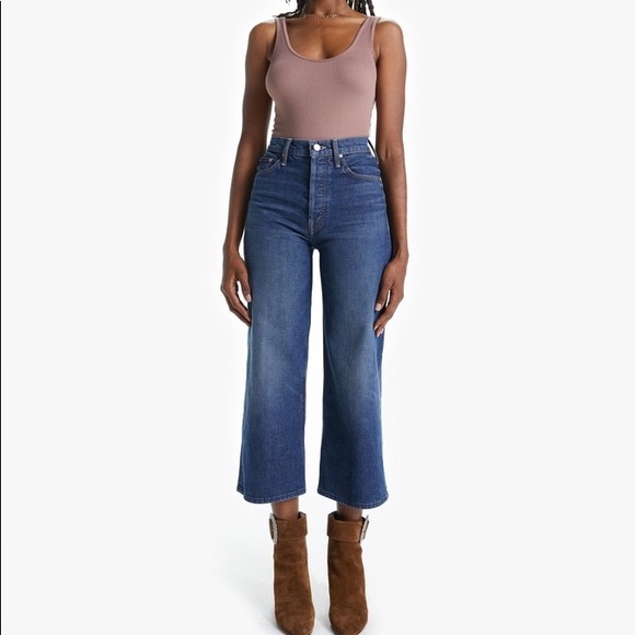 NWOT MOTHER The Swooner roller fray jeans - Picture 1 of 14